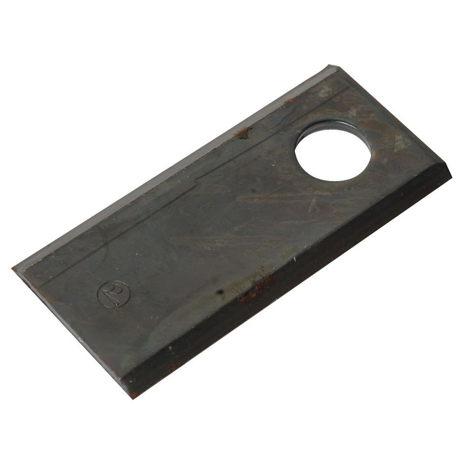 Mower Blade - Flat blade, top edges sharp -  103 x 48x4mm - Hole⌀19mm  - RH & LH -  Replacement for Fella, JF, Stoll
 - S.79607 - Farming Parts