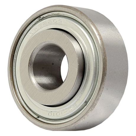 Close-up of a metal ball bearing with engraved text "NWS2208" and "BC1010" on its surface, against a white background, showcasing Sparex Bearings To fit as 00310104 (Sparex Part No. S.79616).