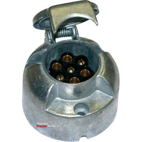 7 Pin Trailer Socket Female with Spade Connectors (Metal) 12v - S.26341 - Farming Parts