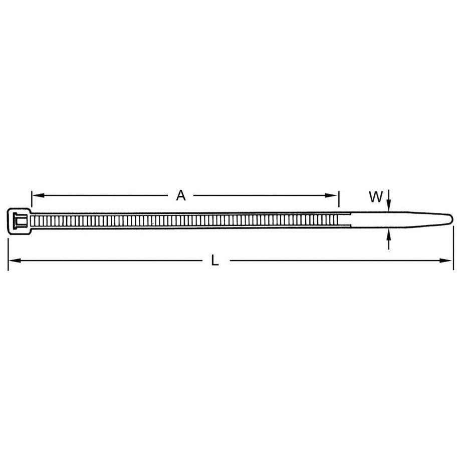 Cable Tie - Non Releasable, 370mm x 7.6mm
 - S.8462 - Farming Parts