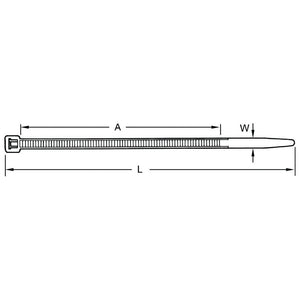 Cable Tie - Non Releasable, 370mm x 13.1mm
 - S.8463 - Farming Parts