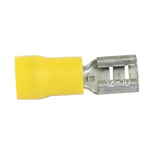 Pre Insulated Spade Terminal, Standard Grip - Female, 6.3mm, Yellow (4.0 - 6.0mm)
 - S.8554 - Farming Parts