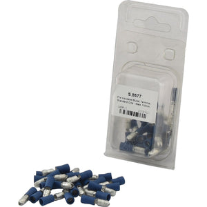 Pre Insulated Bullet Terminal, Standard Grip - Male, 5.0mm, Blue (1.5 - 2.5mm) (Agripak 25 pcs.)
 - S.8577 - Farming Parts