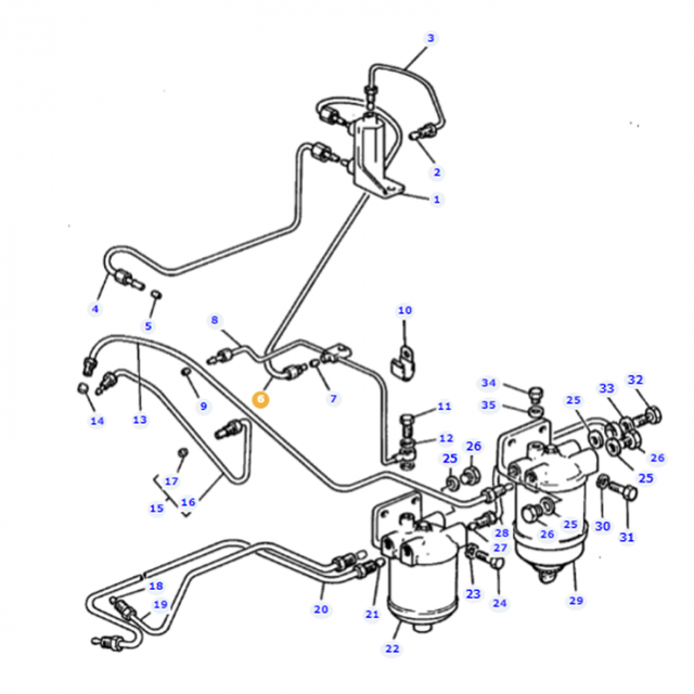 Massey Ferguson - Fuel Line - 884473M93 - Farming Parts