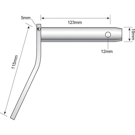 Top link pin - Double shear 19x123mm Cat.1
 - S.8858 - Farming Parts