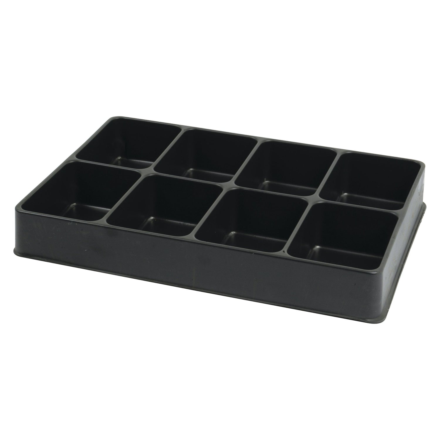 The Sparex 8 Compartment Tray (330 x 50 x 230mm), identified by Sparex Part No. S.2422, is ideal for organizing or storing small items with its eight square compartments.
