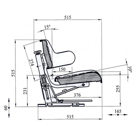 Sparex Seat Assembly
 - S.937 - Farming Parts