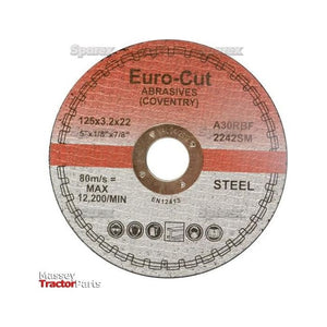 Flat Metal Cutting Disc &Oslash;125 x 3 x 22.23mm A30RBF
 - S.11871 - Farming Parts