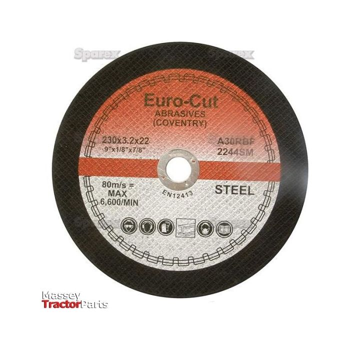Flat Metal Cutting Disc⌀230 x 3 x 22.23mm A30RBF
 - S.11752 - Farming Parts