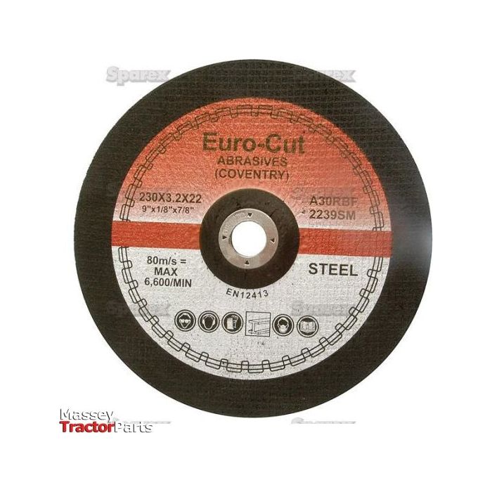 Metal Cutting Disc &Oslash;230 x 3 x 22.23mm A30RBF
 - S.11873 - Farming Parts