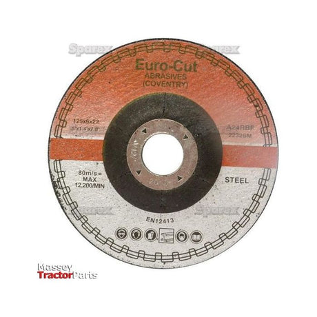 Metal Grinding Disc 125mm x 6mm x 22.23mm A24RBF
 - S.11872 - Farming Parts