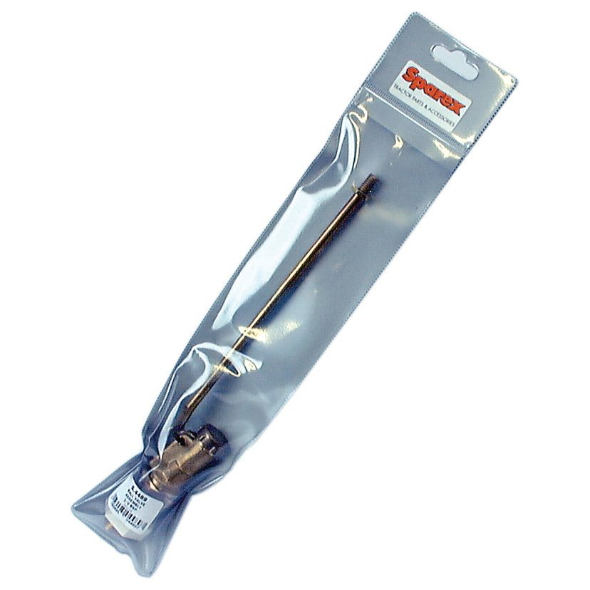 A metal tool with a long rod and a ball valve assembly is packaged in a clear plastic bag labeled "Sparex" and is identified as Ball Valve 1/2'' BSP x 1 1/2'' (Agripak 1 pc.), Sparex Part No. S.4489.