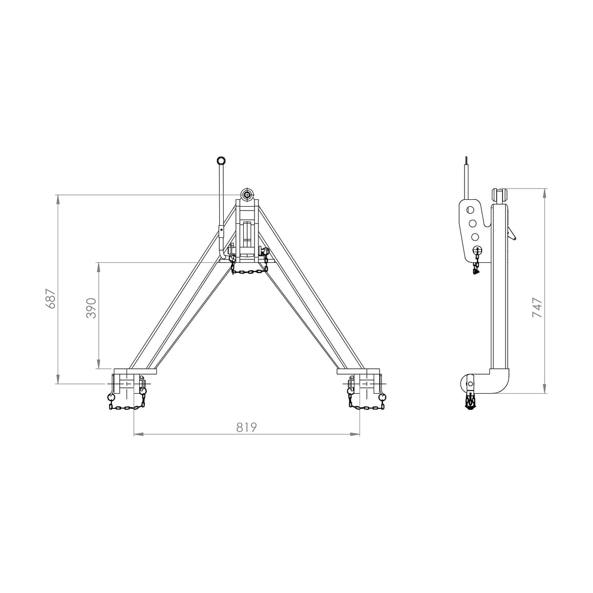 A Frame Quick Hitch System (Cat.2) CE Approved
 - S.23464 - Farming Parts