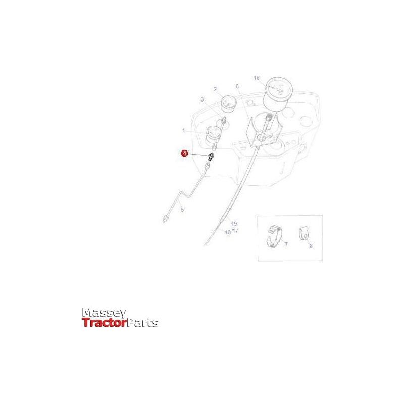 Massey Ferguson Adaptor - 827622M1 | OEM | Massey Ferguson parts | Gauges & Related Components-Massey Ferguson-Farming Parts,Hydraulic Couplings,Hydraulics,Tractor Parts
