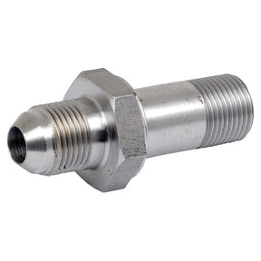 The Sparex Adaptor (Sparex Part No. S.74709) is a metallic threaded pipe fitting featuring a hexagonal central section with different threading on each side, designed to connect two sections of pipeline. This specialized adaptor, similar to those used in David Brown and Case IH machinery, ensures seamless connectivity in diverse systems.
