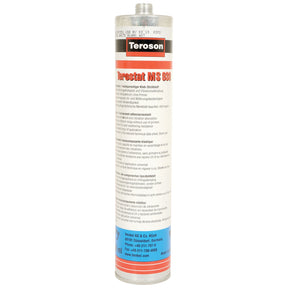 A cylindrical container of Sparex Adhesive MS 939 White - 290ml (S.105355) sealant with a nozzle on top and a detailed label listing usage instructions, manufacture information, and contact details.