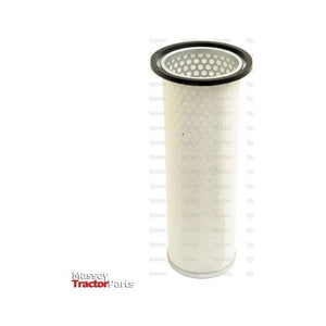 Image of an 8'' Sparex Air Filter - Inner (Part No. S.57872) with a perforated outer layer and a solid black rim on one end. The "Massey Tractor Parts" logo is visible in the bottom-left corner. Compatible with Case IH/International Harvester.
