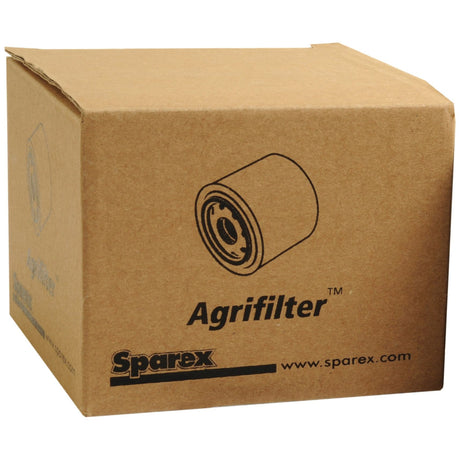 A brown cardboard box labeled "Sparex" contains an oil filter with the part number S.62135. Featuring a printed image of a spin-on oil filter, this box is designed for the Allis Chalmers 5040.