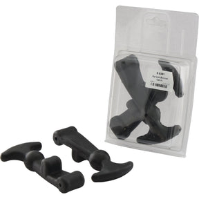 Two black plastic Bonet Catches (Sparex Part No. S.8391) are displayed, with one inside a clear Handipak and two placed outside beside it, branded by Sparex.