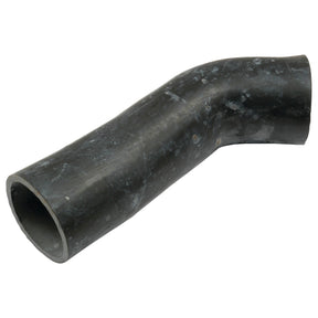 Introducing the Sparex Air Cleaner Hose (Part No. S.40556), a cylindrical black hose featuring a matte finish and a slightly bent shape with a worn appearance, reminiscent of components found on Massey Ferguson tractors.