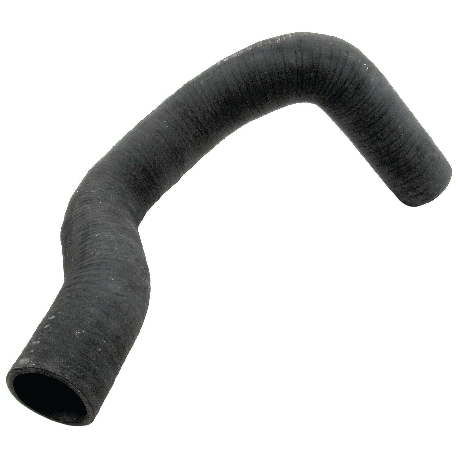 The Sparex Air Cleaner Hose, Part No. S.43258, is a black, curved rubber hose with a textured surface that is commonly used in automotive or industrial applications, such as connecting to a Massey Ferguson's air cleaner.
