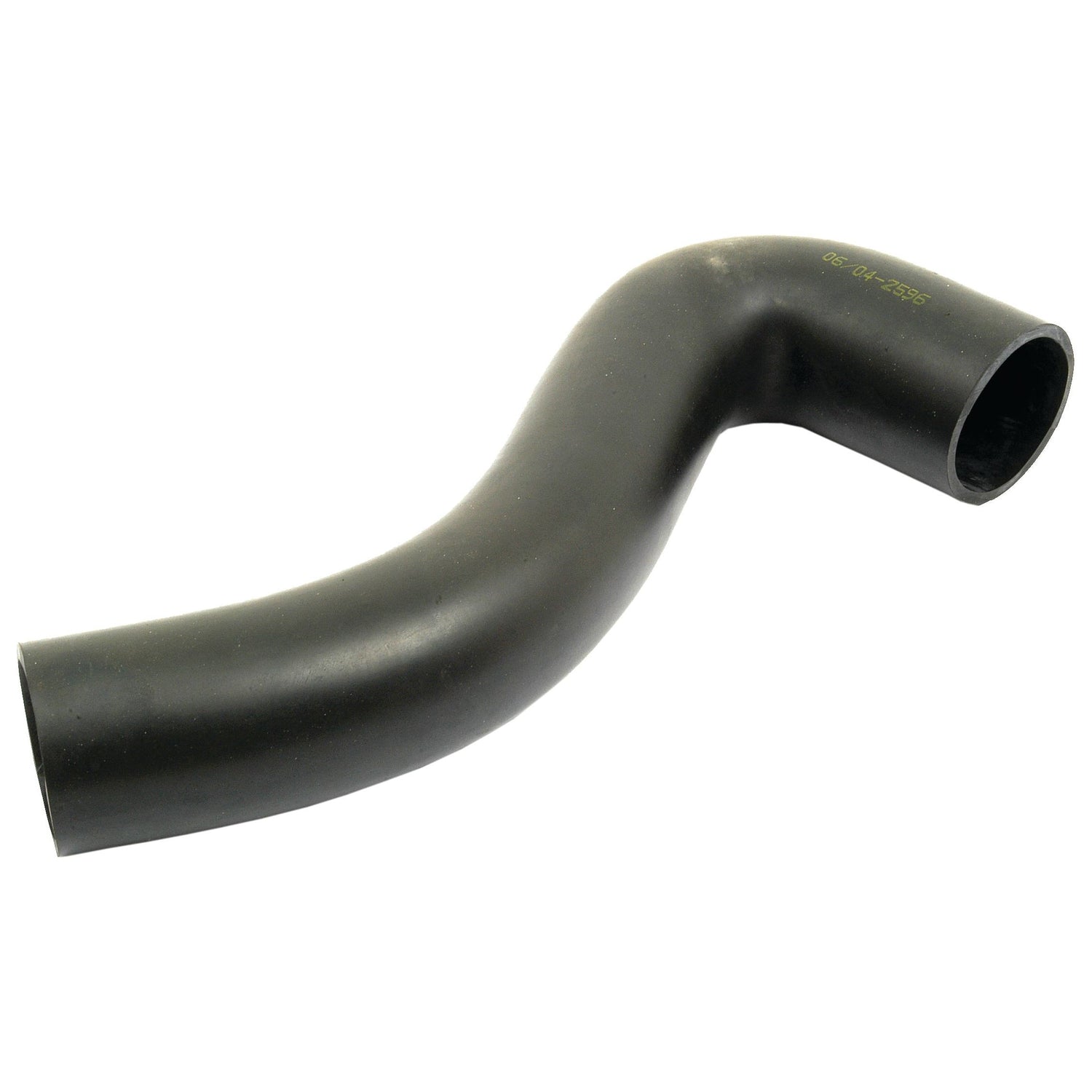 A Sparex Air Cleaner Hose (Part No. S.66927) with an elegant S-shaped curve, featuring two open ends, designed for compatibility with Ford/New Holland machinery.