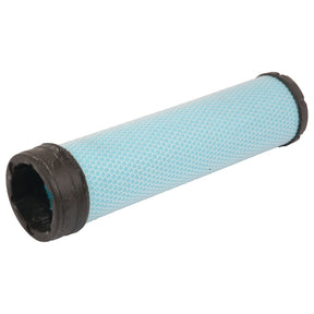 A cylindrical, light blue Sparex Agrifilter air filter, part number S.76725, with black end caps and a honeycomb pattern on its surface.