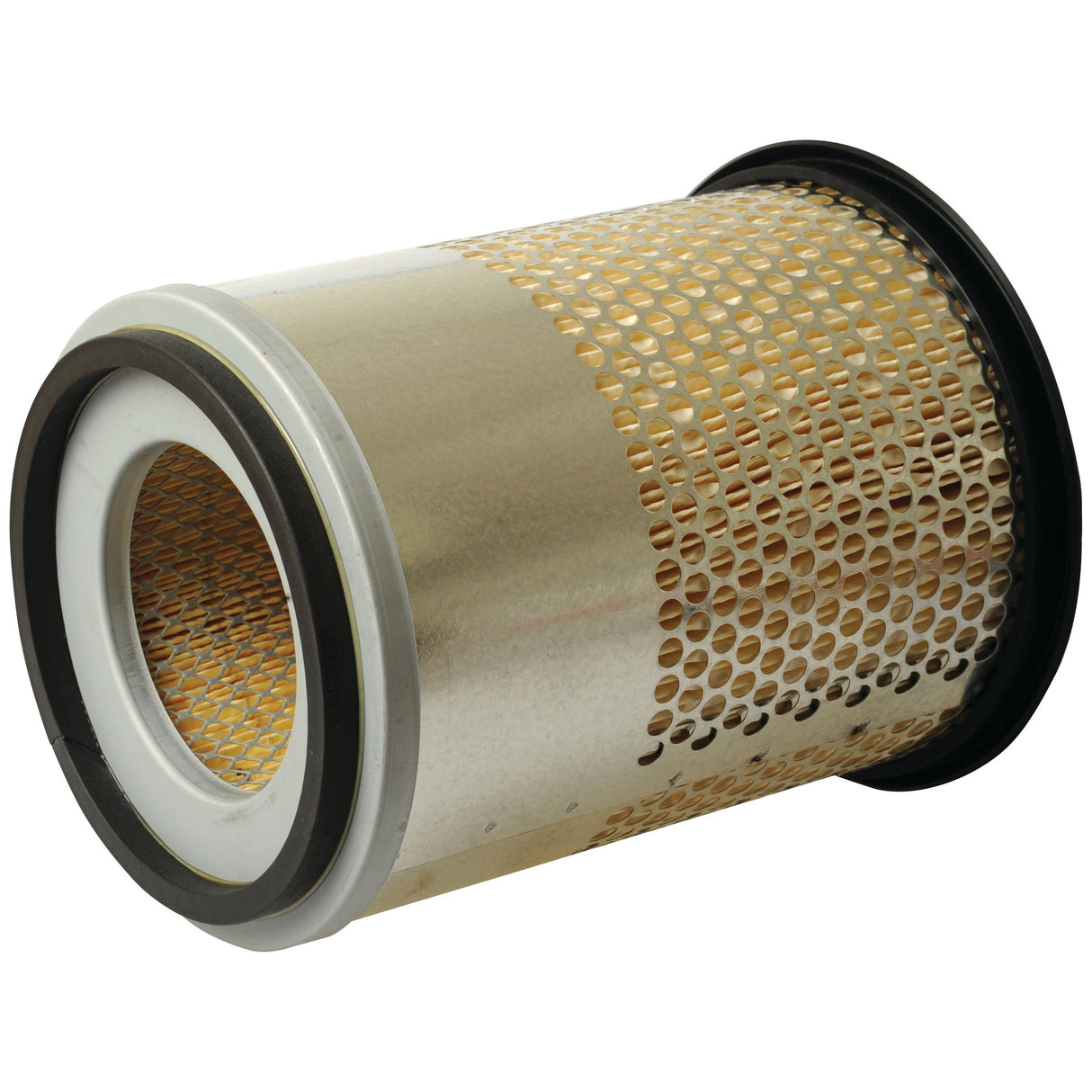 The Sparex Air Filter - Outer - AF1856 (Sparex Part No. S.76337) features a perforated metal casing and an inner paper-like element with rubber seals on both ends, making it ideal for Massey Ferguson equipment.