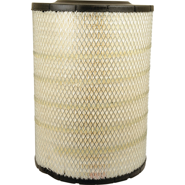 The Air Filter - Outer - AF25033M (Sparex Part No. S.52751) by Sparex is a cylindrical filter with a mesh exterior and pleated filter material, designed for use in machinery or vehicles, and is compatible with John Deere.