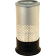 The Sparex Air Filter - Outer - AF4061 (Sparex Part No. S.76267) is a cylindrical metal air filter featuring a perforated midsection and a black base, used in mechanical and automotive applications for purifying air intake in Case IH machinery.