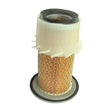 The Air Filter - Outer - AF4502K (Sparex Part No. S.76889) by Sparex is a cylindrical air filter featuring a metal mesh and a pleated paper element, specifically designed to capture airborne particles, making it ideal for use in Kubota engines.