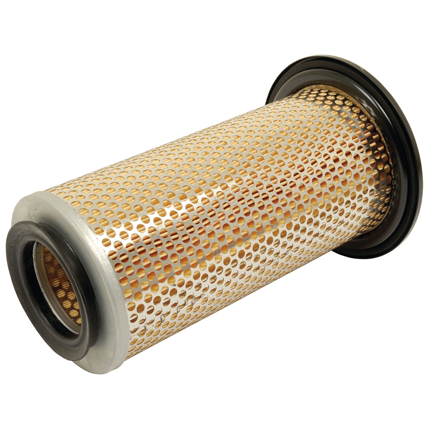A Sparex cylindrical air filter - outer - AF4991 (Part No. S.76892) with perforated metal casing and rubber end caps.