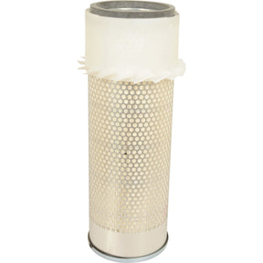 A cylindrical air filter with a perforated metal outer layer and white fabric top and bottom caps, the Sparex Air Filter - Outer - AF940K (Sparex Part No.S.76784) features an Air Fin Ø 162.56 mm for optimal performance.