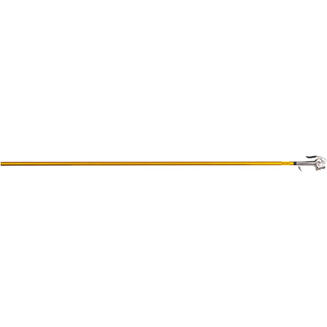 The Air comb 90cm - Yellow (S.151750) by Sparex features a long, golden-colored pole constructed from durable anodized aluminum, ending in a metallic, claw-like gripping tool.