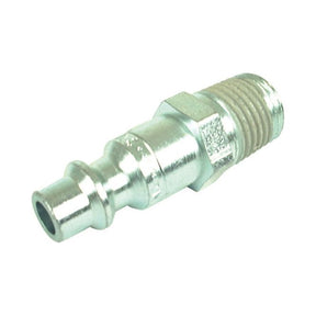 A Sparex Airline Fitting Male 1/4'' BSP - Agripak (Sparex Part No.S.27046) is a metallic air hose connector with a threaded end and a quick connect fitting.