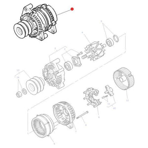 Alternator 120amp - 3788017M92 - Massey Tractor Parts