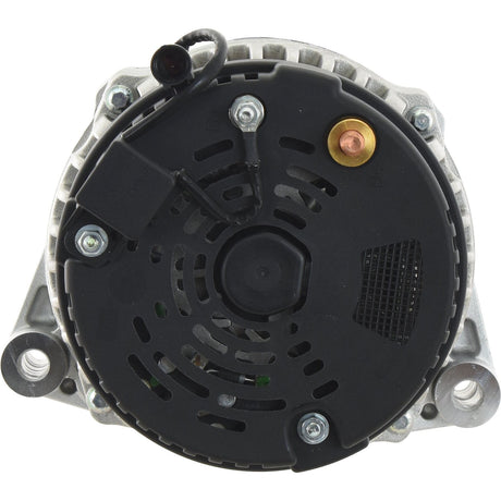 The rear view of the Sparex Alternator (Mahle) - 12V, 200 Amps | Sparex Part No.S.36235, showcases its ventilation openings and PV x 10 pulley type along with the electrical connections.