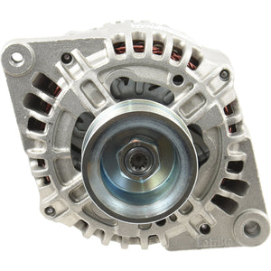 Image of the Sparex Alternator (Mahle) - 14V, 95 Amps with visible metal casing, ventilation openings, and a PV x 8 pulley at the center. The edges have mounting points for installation (Sparex Part No.S.137318).