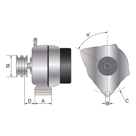 Alternator (Sparex) - 12V, 150 Amps
 - S.150732 - Farming Parts