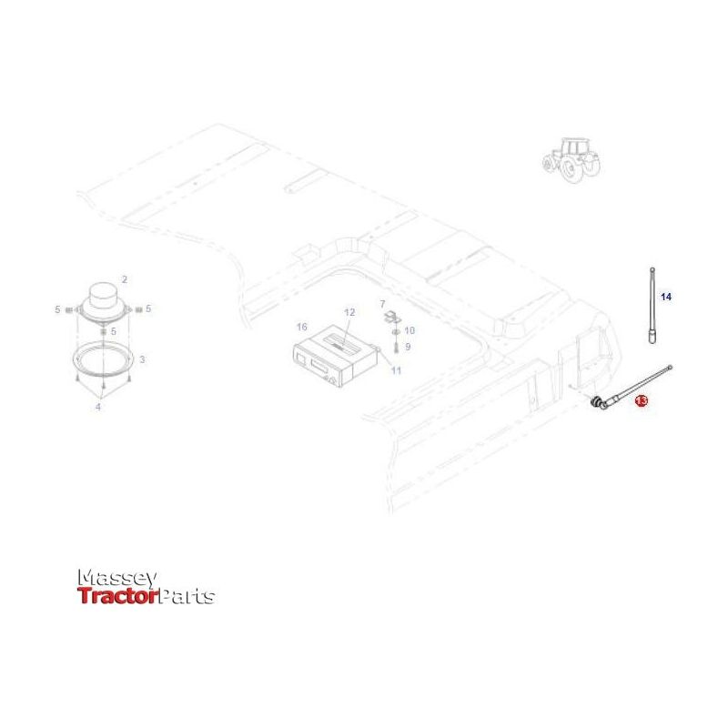 Antenna - G816810230121 - G816810230122 | OEM |  parts | Cab Interior-Fendt-