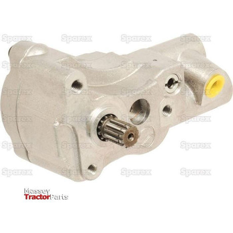 Close-up of a metallic auxiliary hydraulic pump with visible gear components, featuring the Sparex Part No. S.40873 logo in the bottom left corner.