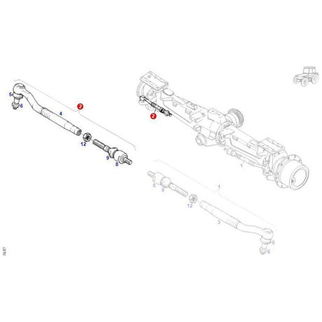 Axial Tie Rod - G716300100050 - Massey Tractor Parts