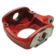 This red metal mechanical part, identified as the Axle Housing, Sparex Part No. S.7858, features multiple circular holes and a central large hole. It's likely manufactured by Sparex and used in machinery or automotive applications.
