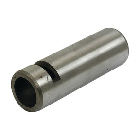 A cylindrical metal mechanical part with a hollow center and a partial cut-out section, like the Sparex Axle Pin (Part No. S.67590) used in Massey Ferguson machinery.