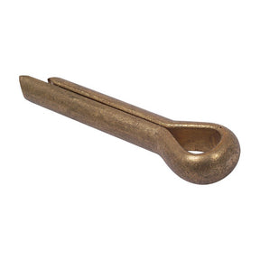 A brass cotter pin, bronze in appearance, with a looped end and split prongs on the opposite side. It is branded under Sparex as part number S.4449 and measures 4mm in diameter by 32mm in length.