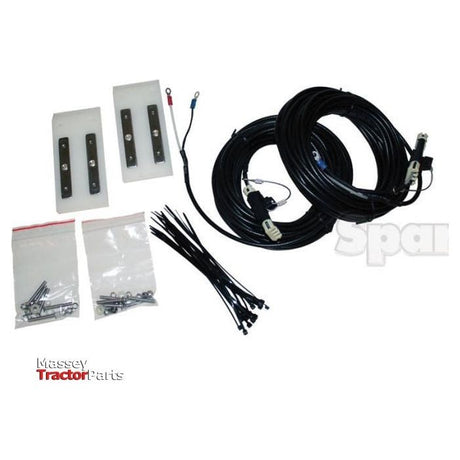 The BHT-2 Sensor Pad Kit from Sparex, including two coiled wiring harnesses, mounting brackets, zip ties, screws, and other hardware components suitable for various applications related to S.28700 - S.28700, is displayed on a white background.