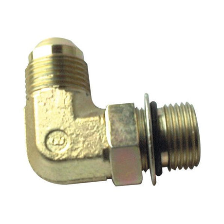A Hydraulic Adaptor 1/2'' JIC Male x 1/2'' UNF Male 90° positional Forged Elbow, Sparex Part No.S.52153, from the brand Sparex, is a plumbing fitting designed for connecting pipes at a right angle.