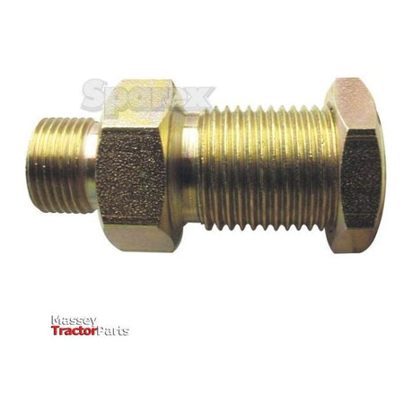 Hydraulic Bulkhead Adaptor 1/4''BSP - 1/4''BSP with lock nut
 - S.11947 - Farming Parts