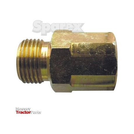 A Sparex Hydraulic Extension Adaptor with 1/4'' BSP male to female threaded ends, ideal for a 1/4'' BSP hose extension solution. The words "Sparex" and "Massey Tractor Parts" are visible on the image. (Sparex Part No.S.35101)