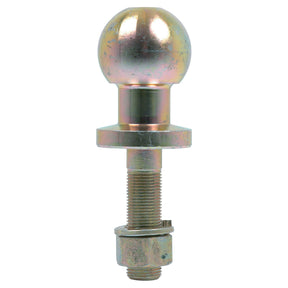 The Sparex Ball Hitch Pin, 1250Kg (Short) - S.3341 features a 50mm metal trailer hitch ball with a threaded shank and nut. Zinc plated for durability, it supports a maximum static load of 1250 kgs.